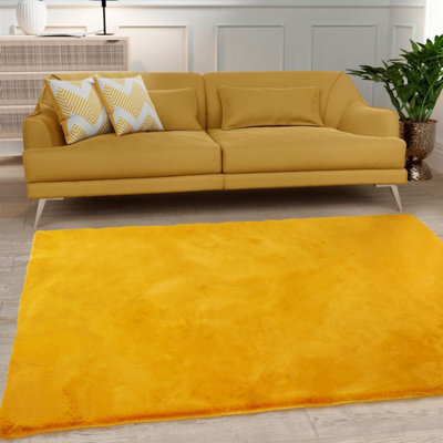 Plain Shaggy Polyester Rug For Living Room, Bedroom - 150Cm X 200Cm