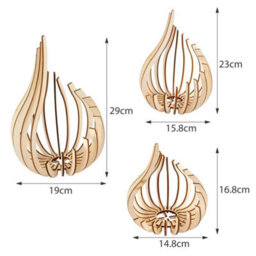 3Pcs Lotus Tea Light Holders Bohemian Home Decor Candle Base - thumbnail 2
