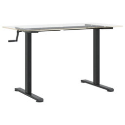 Berkfield Standing Desk Frame Black (94-135)X60X(70-114) Cm Steel - thumbnail 4