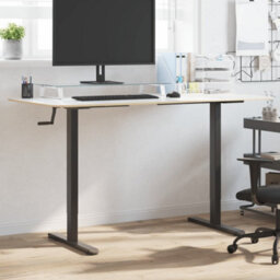 Berkfield Standing Desk Frame Black (94-135)X60X(70-114) Cm Steel - thumbnail 3