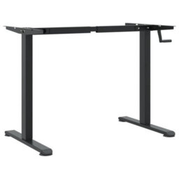 Berkfield Standing Desk Frame Black (94-135)X60X(70-114) Cm Steel - thumbnail 7