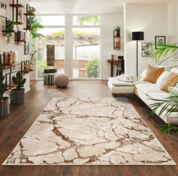 Smart Living Venice Modern Shimmer Rug - Soft Luxury For Living & Bedroom - Beige - 80 X 150 Cm - thumbnail 4