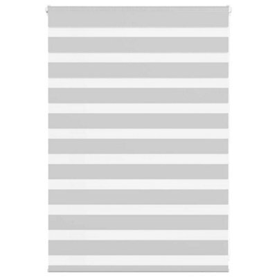Berkfield Zebra Blind Light Grey 100X100 Cm Fabric Width 95.9 Cm Polyester - image 1