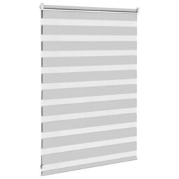 Berkfield Zebra Blind Light Grey 100X100 Cm Fabric Width 95.9 Cm Polyester - thumbnail 4