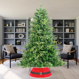 Shatchi 26.8Inch Christmas Tree Skirt Foldable Santa Tree Stand Base Cover For Tree Decorations - thumbnail 5