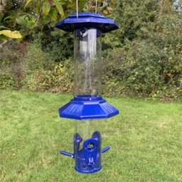 Set Of 2 Squirrel Proof Hanging Bird Seed Feeder With Flexible Perch & Baffles - thumbnail 2