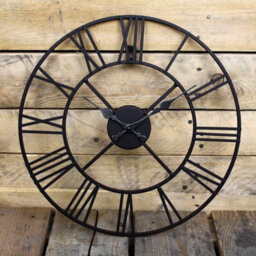 40Cm New Big Roman Numerals Giant Open Face Metal Large Outdoor Garden Wall Clock New - thumbnail 1