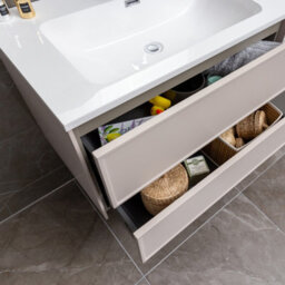 Plum&clay Jenner Light Pink Wall Hung Vanity Unit & Basin Set (W)500mm (H)500mm - thumbnail 4