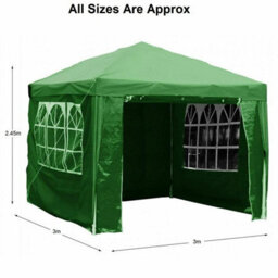 Gr8 Garden Green Gazebo Marquee Awning Beach Party Camping Tent Canopy 3 X 3M - thumbnail 3