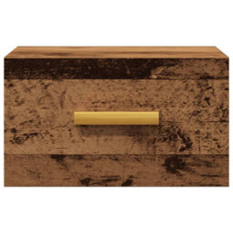 Berkfield Wall-Mounted Bedside Cabinet Old Wood 35X35X20 Cm - thumbnail 4