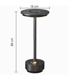 Harper Living Rechargeable Led Table Lamp, Black Nickel Finish, Colour Changing (3000K-6000K) And Dimmable - thumbnail 8