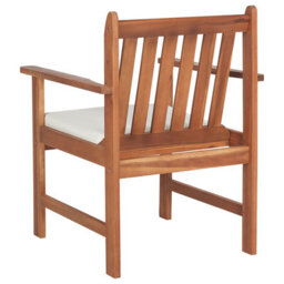 Beliani Garden Lounge Set With Table 4 Seater Altidona Acacia Wood Off-White - thumbnail 7