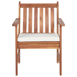 Beliani Garden Lounge Set With Table 4 Seater Altidona Acacia Wood Off-White - thumbnail 6