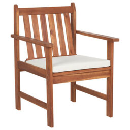 Beliani Garden Lounge Set With Table 4 Seater Altidona Acacia Wood Off-White - thumbnail 5
