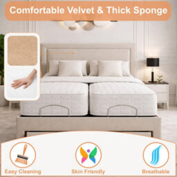 Relief Rise Electric Adjustable Bed Set With Storage Drawers, Cream - thumbnail 8