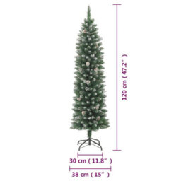 Berkfield Artificial Slim Christmas Tree With Stand 120 Cm Pvc - thumbnail 7