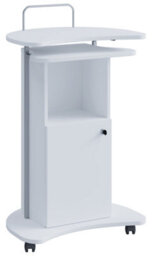 Vcm Wooden Standing Desk Speaker Console Casters Komil