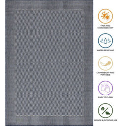 Homeart Outdoor Rugs Easy Cleaning Area Rugs For Balcony,garden,picnic,uv Weather Resistant D.blue Cream, 160 X 230 Cm - thumbnail 6