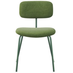 Mof Modern Upholstered Dining Chairs Set Of 4 Fabric Padded Seat With Metal Legs (Green X4) - thumbnail 3