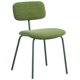Mof Modern Upholstered Dining Chairs Set Of 4 Fabric Padded Seat With Metal Legs (Green X4) - thumbnail 5