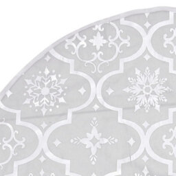 Berkfield Luxury Christmas Tree Skirt With Sock White 122 Cm Fabric - thumbnail 6