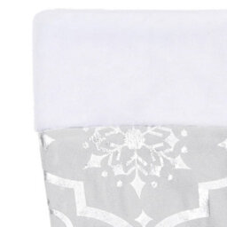 Berkfield Luxury Christmas Tree Skirt With Sock White 122 Cm Fabric - thumbnail 7