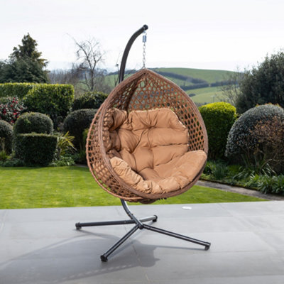 Bradshaw Swing Egg Pod Chair - Brown - image 1