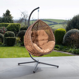 Bradshaw Swing Egg Pod Chair - Brown - thumbnail 2