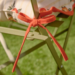 furn. Furn Fruits Oranges Striped Indoor Outdoor Seat Pads - thumbnail 2