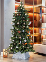 Sparkling Sequin Christmas Tree Skirt, Square Foldable Base, Reusable Festive Decoration - thumbnail 3