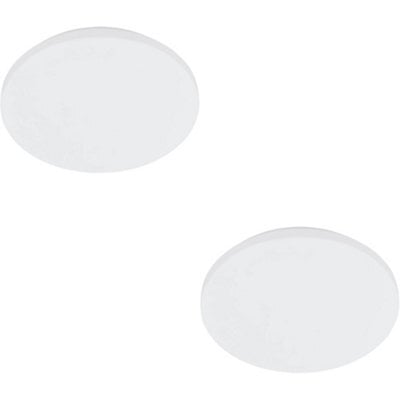 Loops 2 Pack Sleek Modern White Led Ceiling Light Fixture For Indoor Bathroom Spaces - image 1