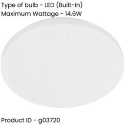 Loops 2 Pack Sleek Modern White Led Ceiling Light Fixture For Indoor Bathroom Spaces - thumbnail 2