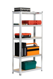 Rhino Racking 150 X 75 X 30Cm - Galvanised - 5 Tier Boltless Heavy Duty Garage Shelving Unit - 1000Kg Load Weight - thumbnail 5