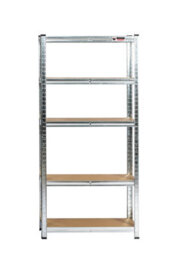 Rhino Racking 150 X 75 X 30Cm - Galvanised - 5 Tier Boltless Heavy Duty Garage Shelving Unit - 1000Kg Load Weight