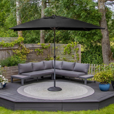 Triton 3M X 2M Aluminium Parasol In Black - image 1