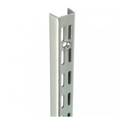 Charles Watson Chrome Twin Slot Uprights 1980mm Wall Mounted Adjustable Shelving Rail - image 1
