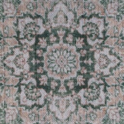 Loomed Green Vintage Medallion Anti Slip Washable Rug 120X170Cm - thumbnail 2