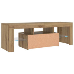 Berkfield Modern Tv Cabinet With Led Lights Artisan Oak 120X36.5X40 Cm Engineered Wood - thumbnail 9