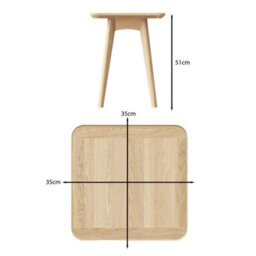 Natural Oak Solid Ash Wood Square Wine Table Traditional Furniture - thumbnail 2