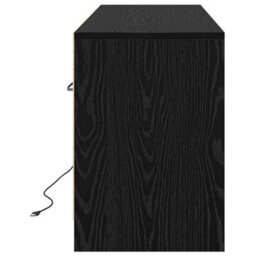 Berkfield Tv Cabinet With Led In Black Oak, 139.5X34X50 Cm, Made Of Engineered Wood - thumbnail 7