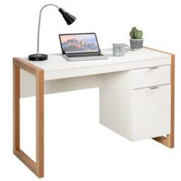 Computer Desk Wooden Laptop Table Workstation W/ Storage Cabinet &drawers Modern - thumbnail 3