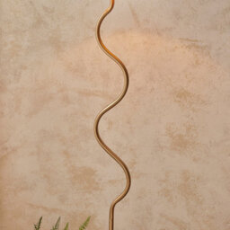 Loops Elegant 2 Pack Of 1500mm Tall Floor Lamps With Raffia Shade In Brushed Aged Brass - thumbnail 6