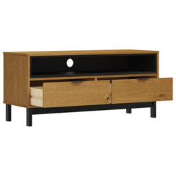 Walplus Tv Cabinet Flam 110X40X50 Cm Solid Wood Pine - thumbnail 4