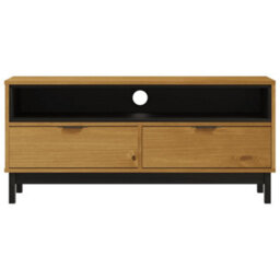 Walplus Tv Cabinet Flam 110X40X50 Cm Solid Wood Pine - thumbnail 5