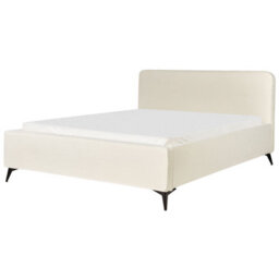 Beliani Bed Boucle Valognes 180 X 200 Cm (Eu Super King) Off-White - thumbnail 4