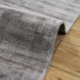Silver Handmade , Luxurious , Modern , Plain Easy To Clean Viscose Rug For Living Room, Bedroom - 66 X 240 (Runner) - thumbnail 6