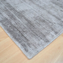 Silver Handmade , Luxurious , Modern , Plain Easy To Clean Viscose Rug For Living Room, Bedroom - 66 X 240 (Runner) - thumbnail 2