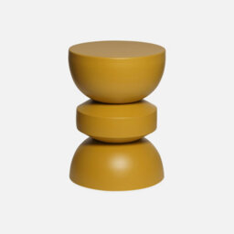 Sweeek - Side Table End Table Nightstand Metal Mustard Yellow 32X32X43.5 Cm - Assa - thumbnail 1