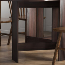 Homcom Oval Kitchen Table For Dining Room, Small Space Chocolate Wood Effect - thumbnail 8