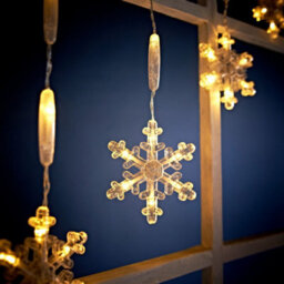 The Christmas Workshop 71619 Mains Operated Snowflake Curtain Lights - thumbnail 4